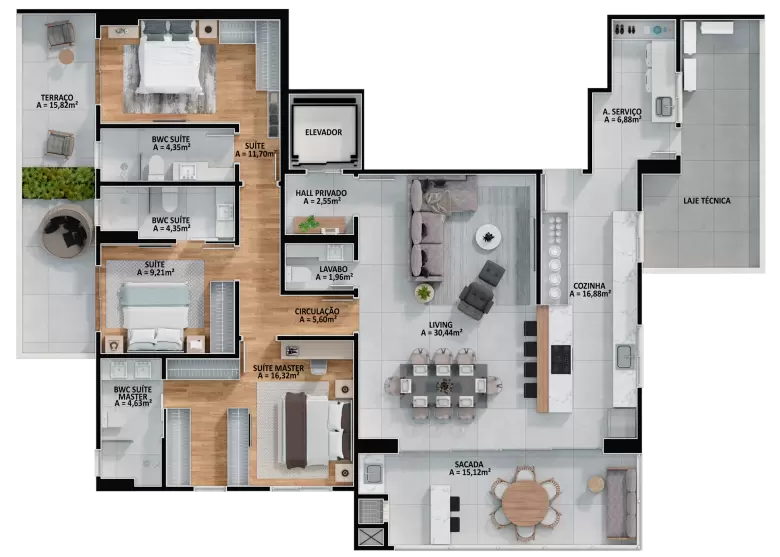 planta Apartamento 202